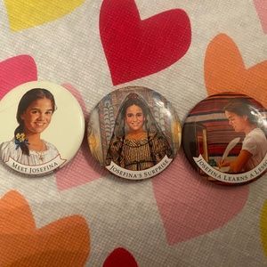 American Girl Doll Josefina vintage 90s button pins
